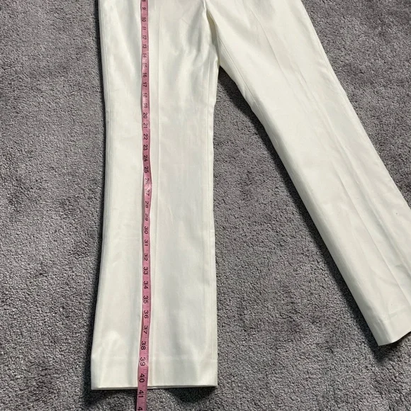 Ann Taylor Gramercy Fit Pants Women’s Size 8 Ivory Straight Cotton Stretch New - Picture 7 of 13
